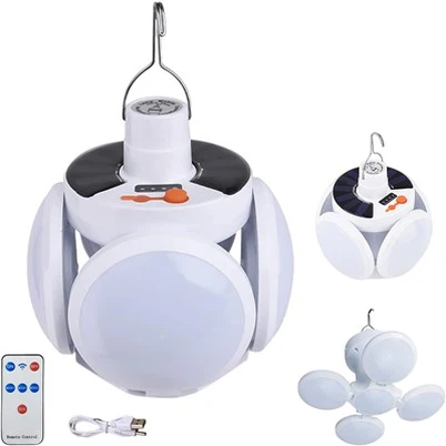 Luz solar plegable para acampar