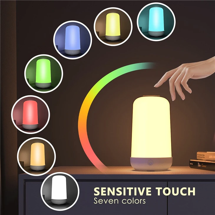 Smart Touch Bedside Table Lamp LED Night Lights factory